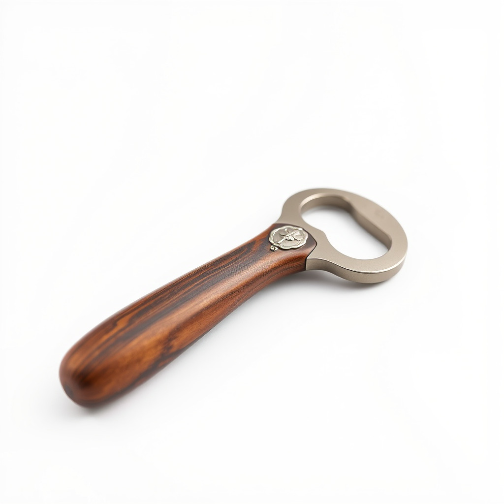 Elegant Wooden Handle Bottle Opener D Model Pack Low-poly 3D model_3