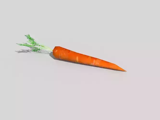 low poly carrot