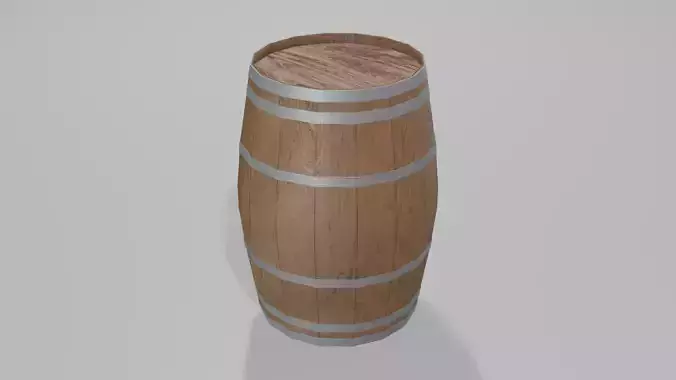 Medium Toasted Lowpoly Bordeaux Barrel