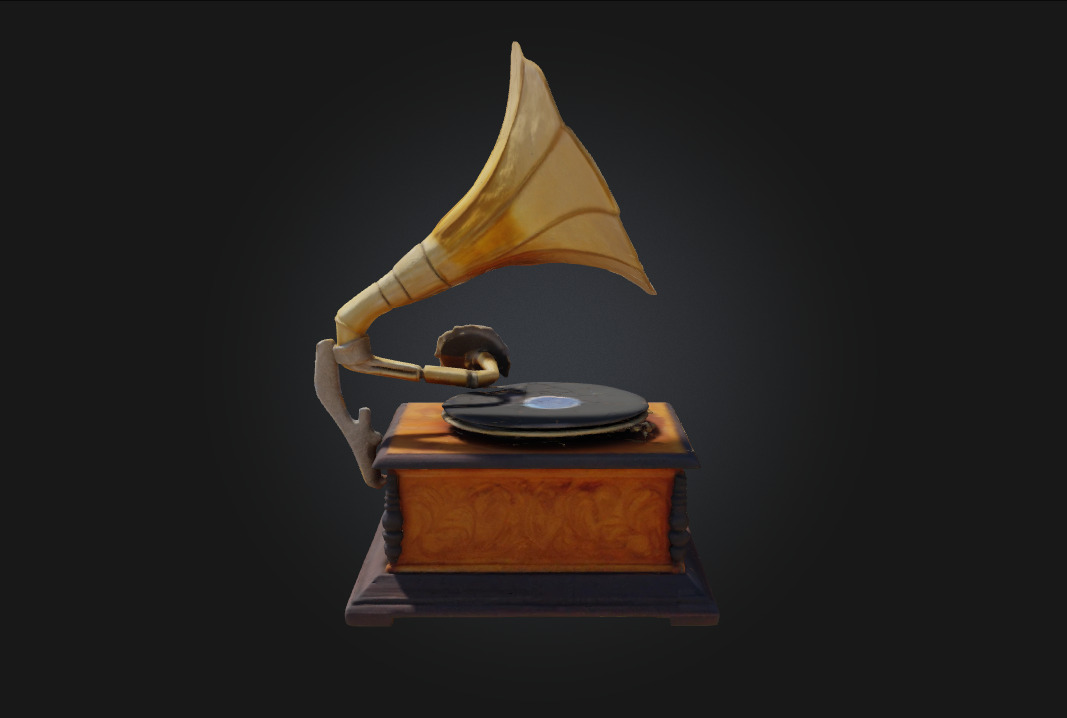 Vintage Gramophone  Nostalgic Sound of a Bygone Era 3D model_2