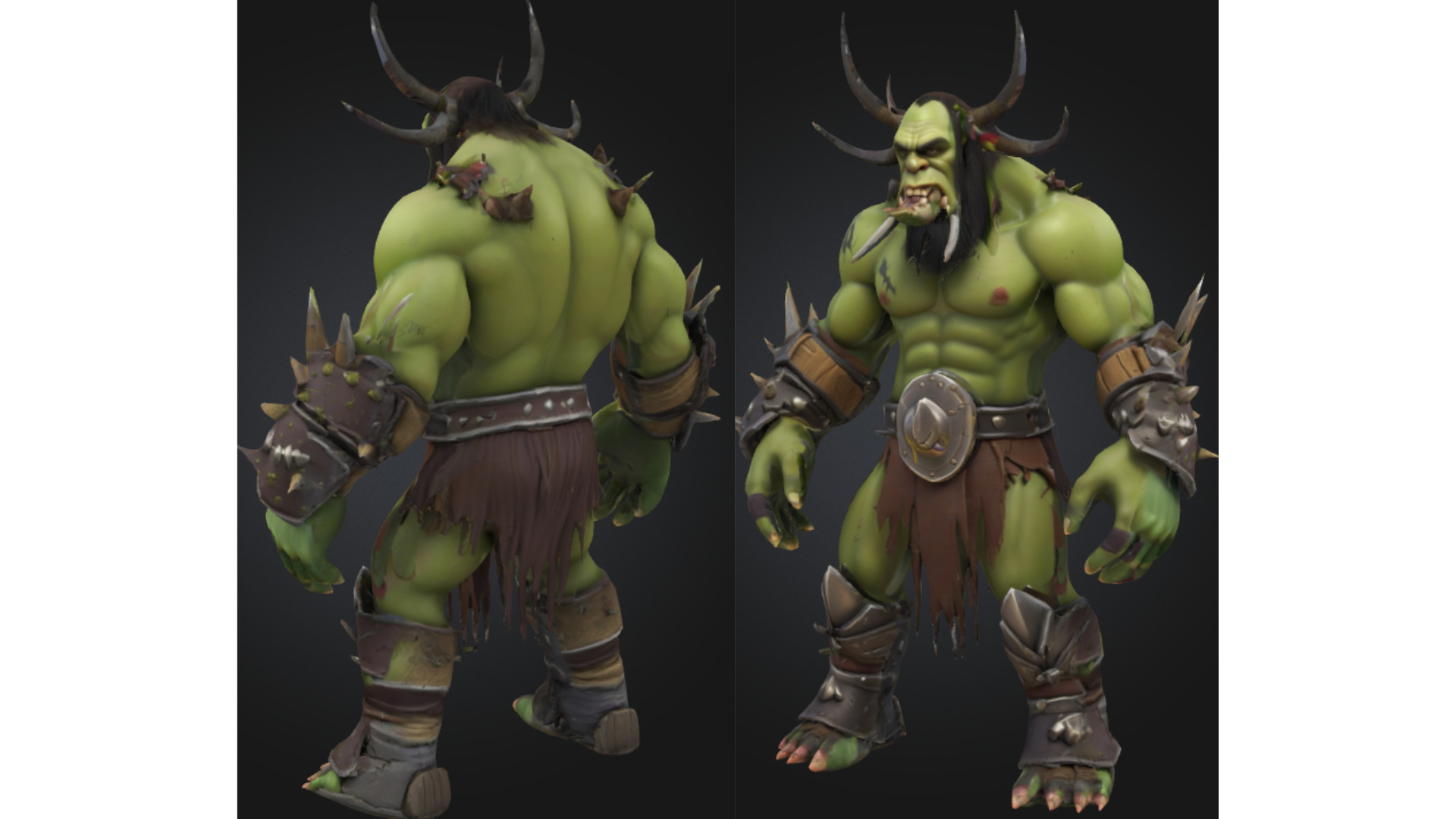 Stylized Orc Warlord Low-poly 3D model_2