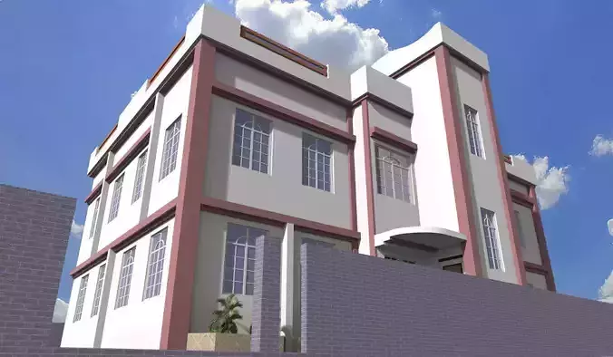 Classic Duplex Villa A132  3D SketchUp Model  Renders