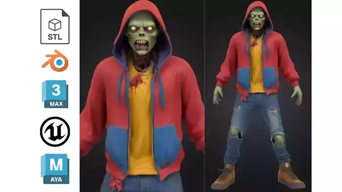 Stylized Hoodie Zombie