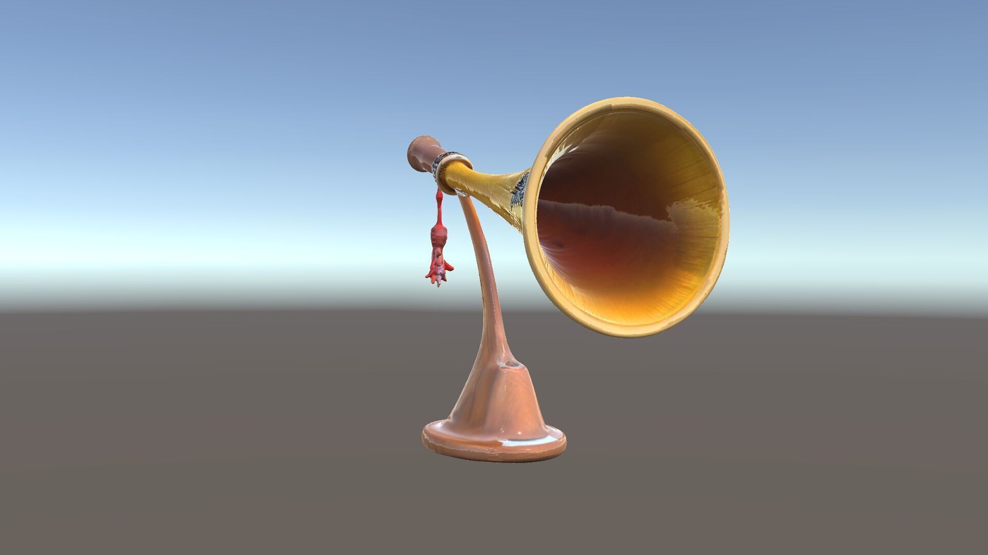 Antique Phonograph Horn Model Pack Low-poly 3D model_6