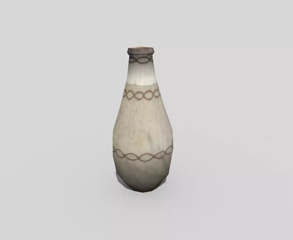 low poly milk bottle Low-poly 3D model