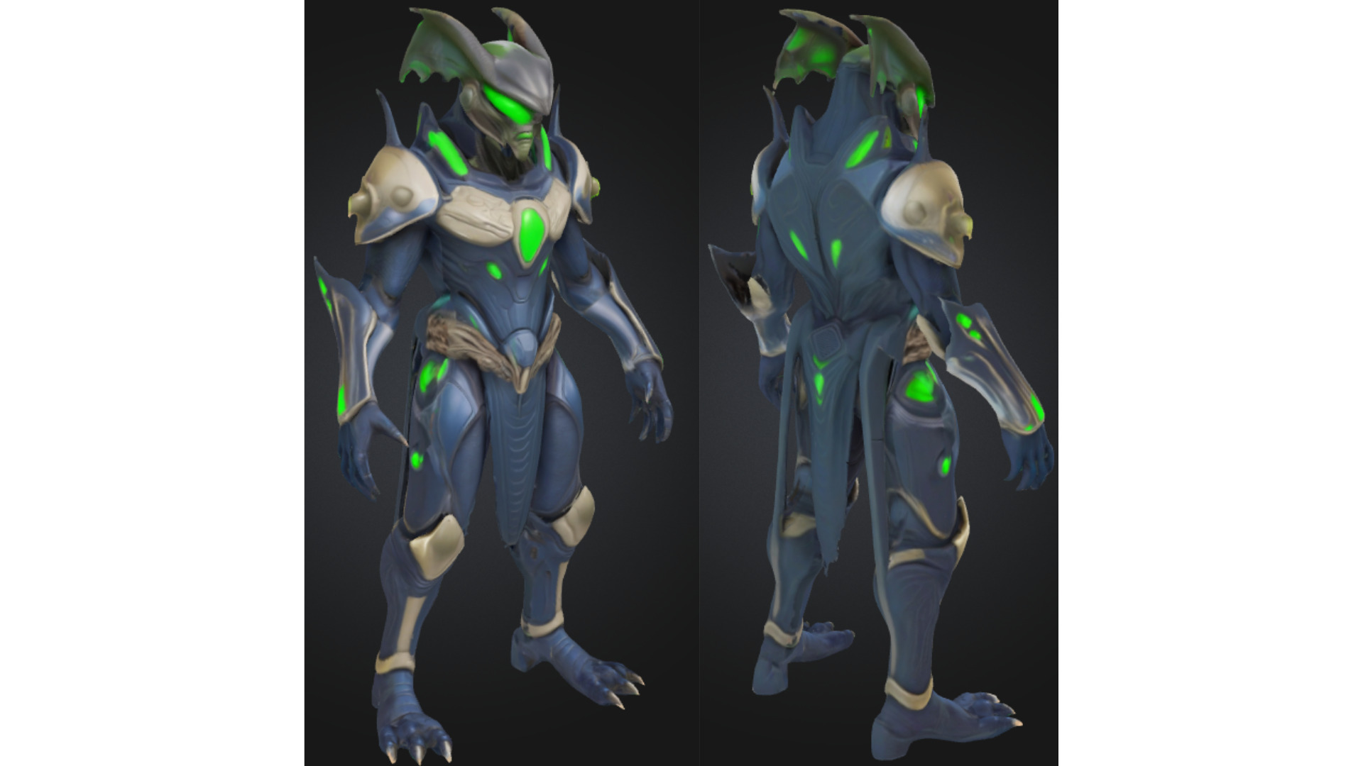 Stylized Alien Creature Warrior Low-poly 3D model_2
