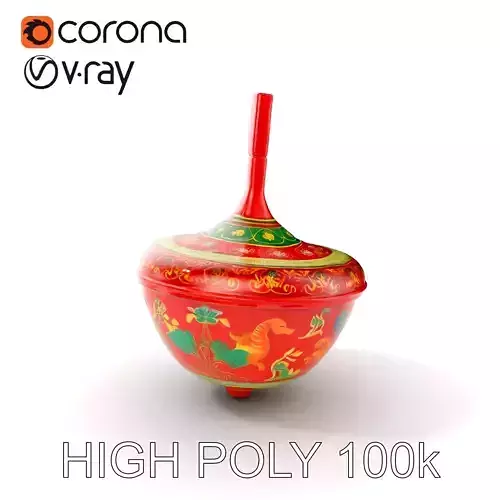 Decorative Spinning Top Model Pack Low-poly 3D model