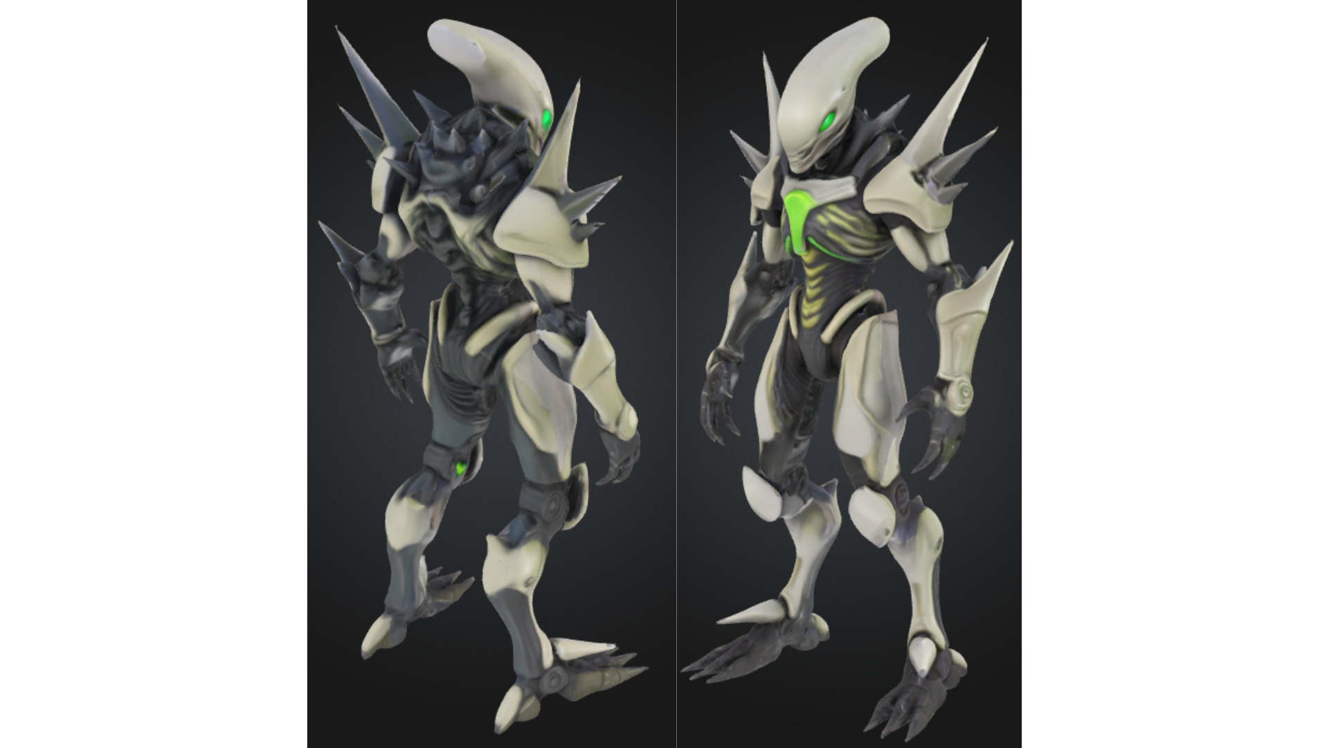 Stylized Alien Warrior Low-poly 3D model_2