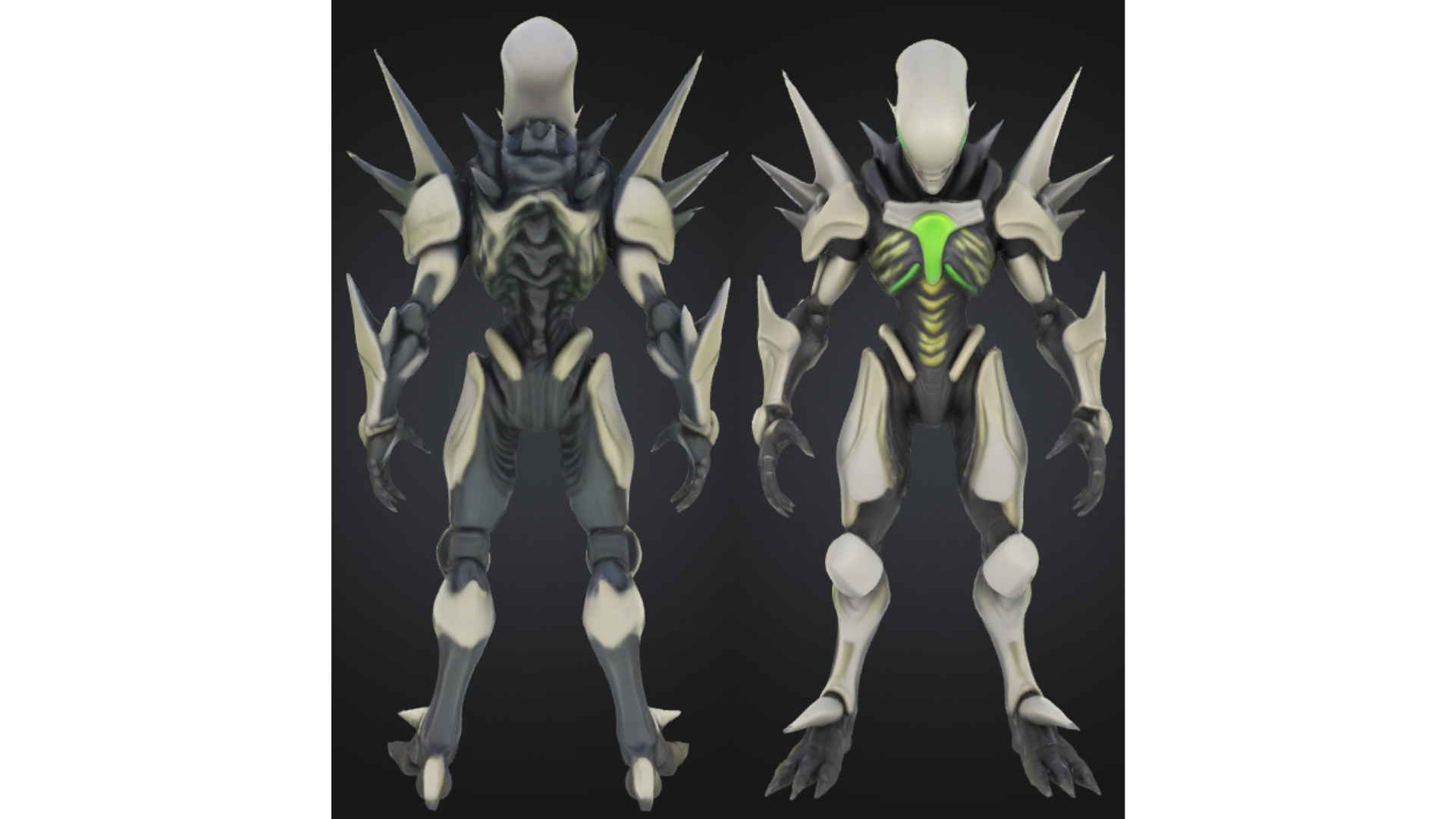 Stylized Alien Warrior Low-poly 3D model_1