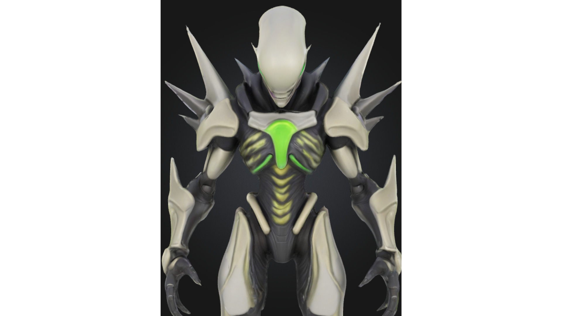 Stylized Alien Warrior Low-poly 3D model_4