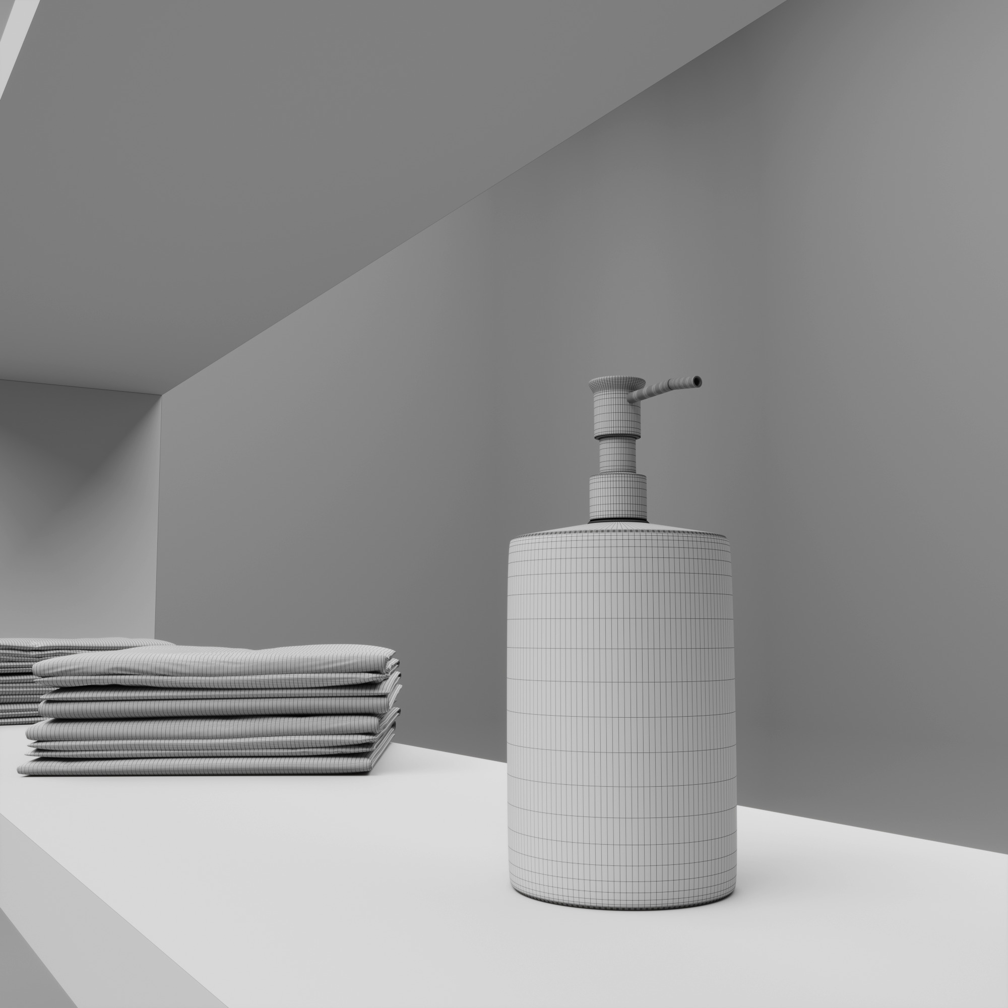 Bathroom set 3D model_8