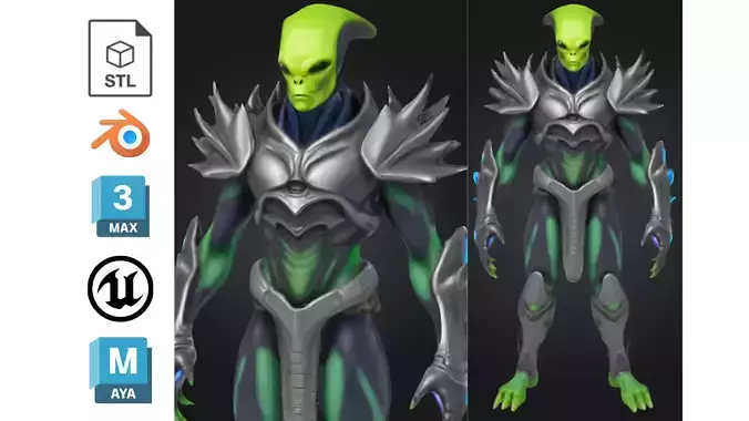 Stylized Alien Warrior