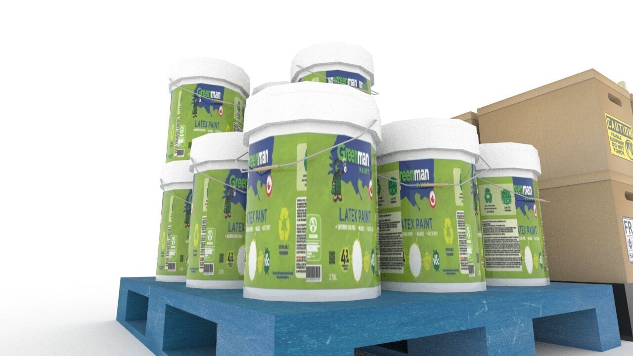 Warehouse Storage Pack Low-poly 3D model_7