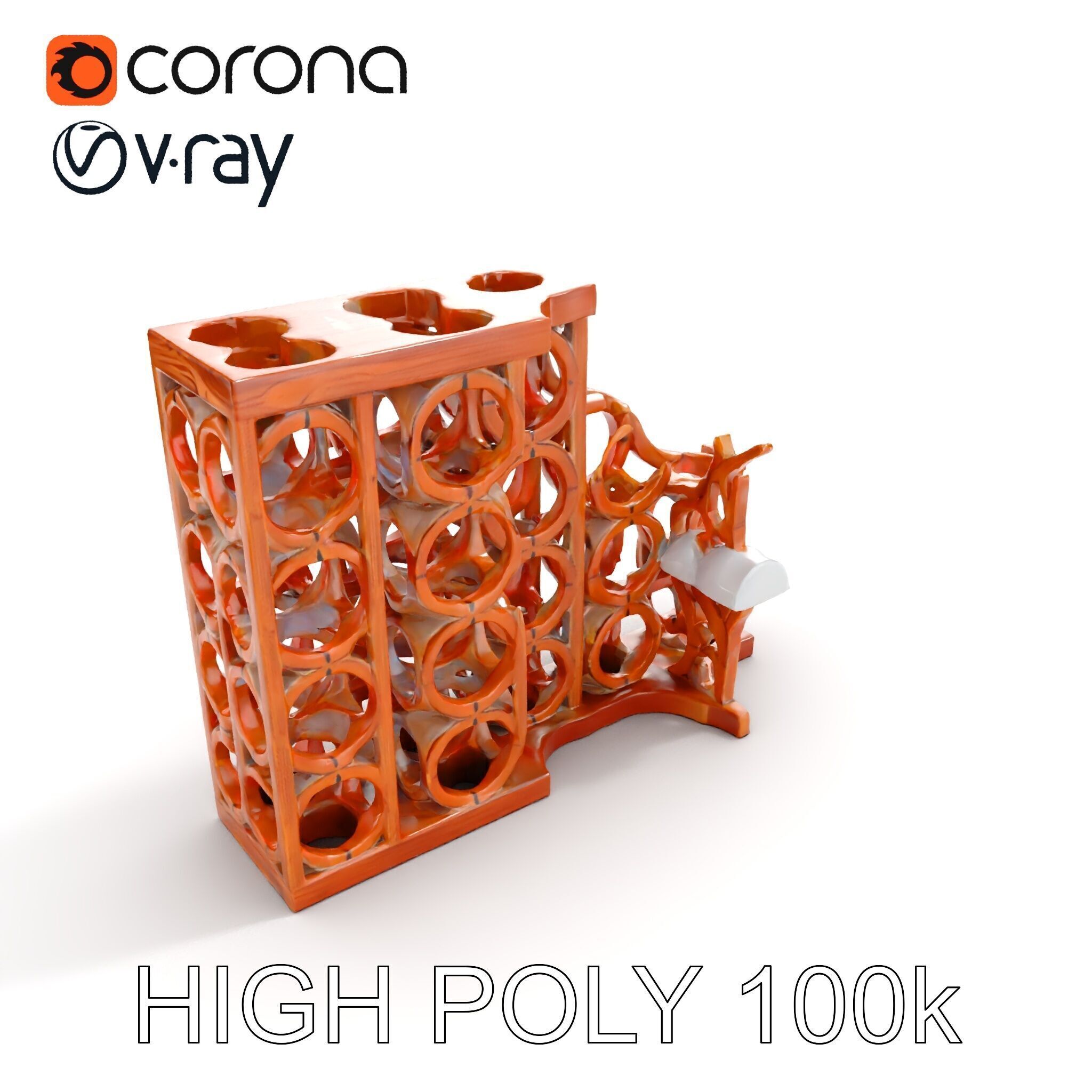 Wine Rack Model Pack Versatile Cellar Storage Design Low-poly 3D model_8