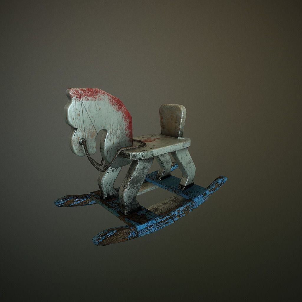 Old HorseToy Low-poly 3D model_0