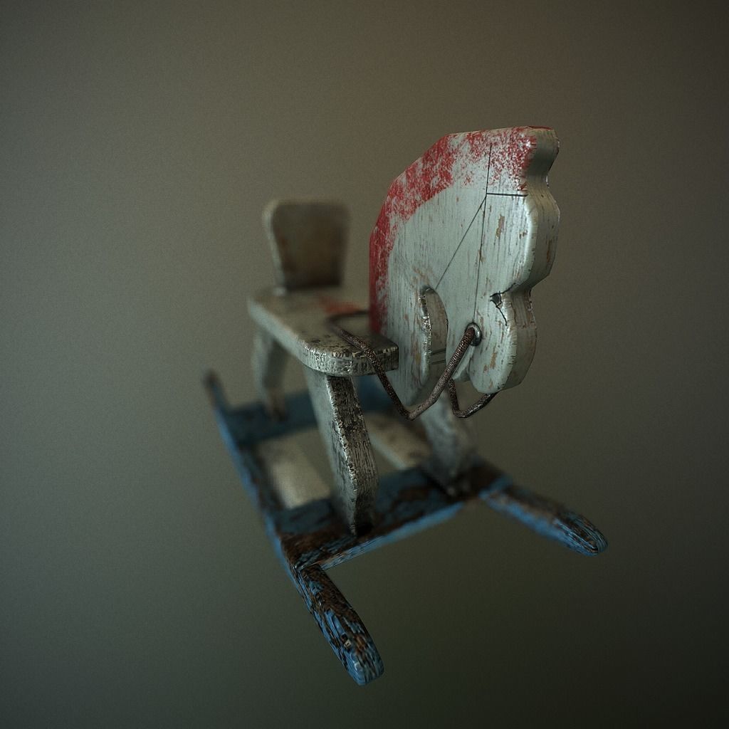 Old HorseToy Low-poly 3D model_4