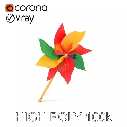 Colorful Pinwheel D Model Pack
