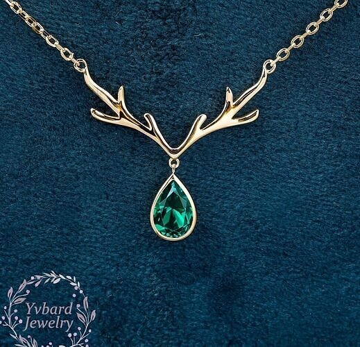 Deer Antler Necklace  01 3D print model