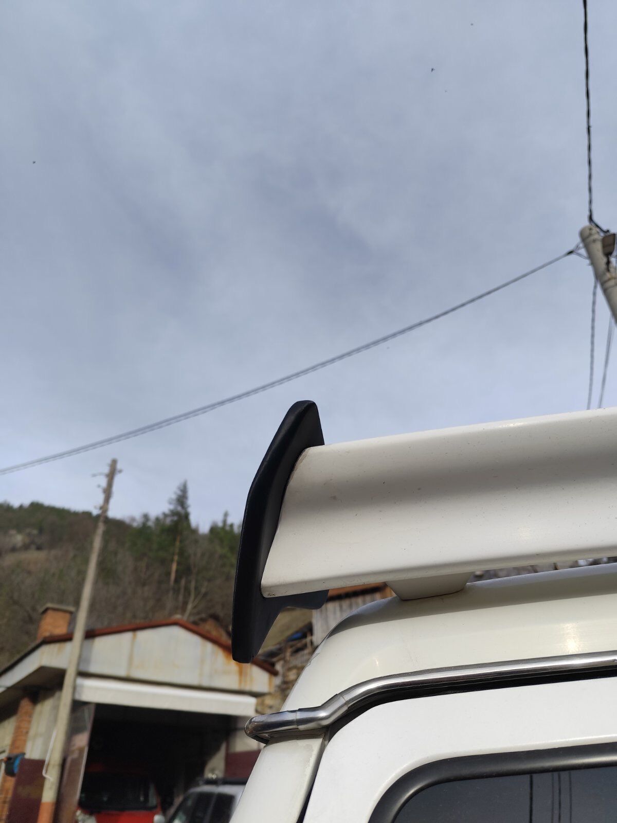 Mitsubishi Pajero spoiler enplate 3D print model_1