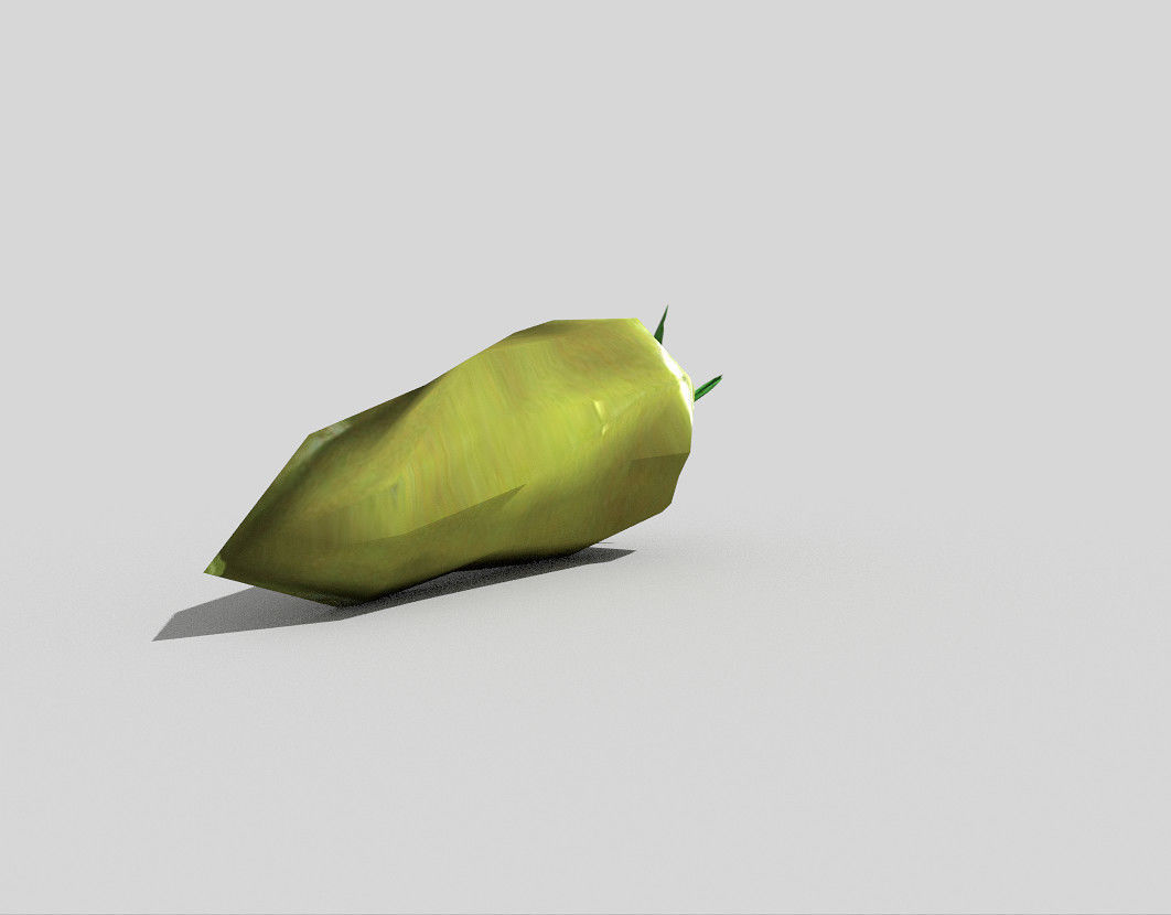 low poly pepper fruit Low-poly 3D model_1