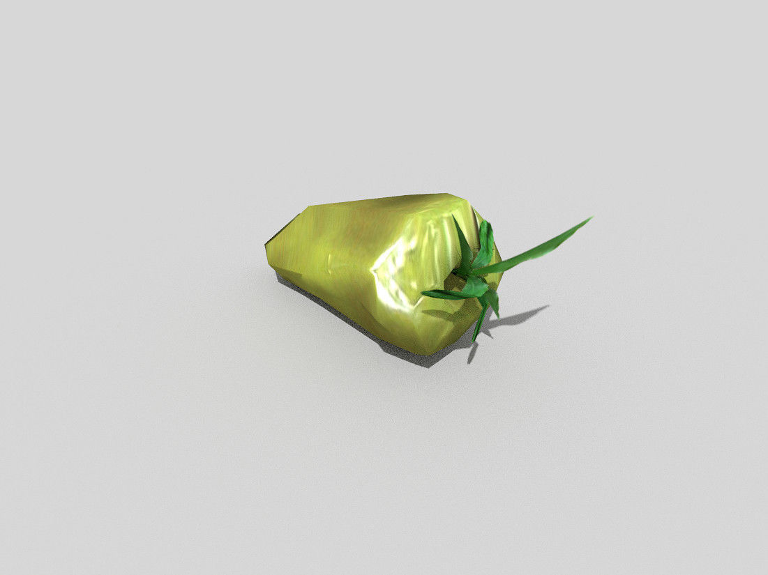 low poly pepper fruit Low-poly 3D model_2