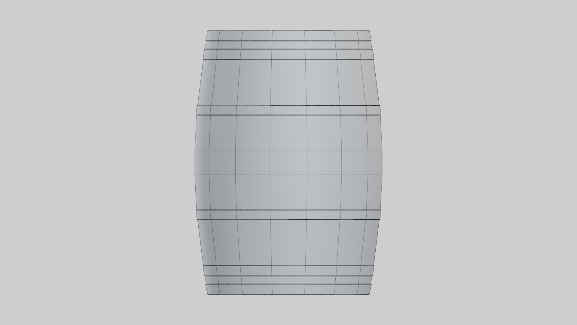 Medium Toasted Lowpoly Bourbon Barrel Low-poly 3D model_7