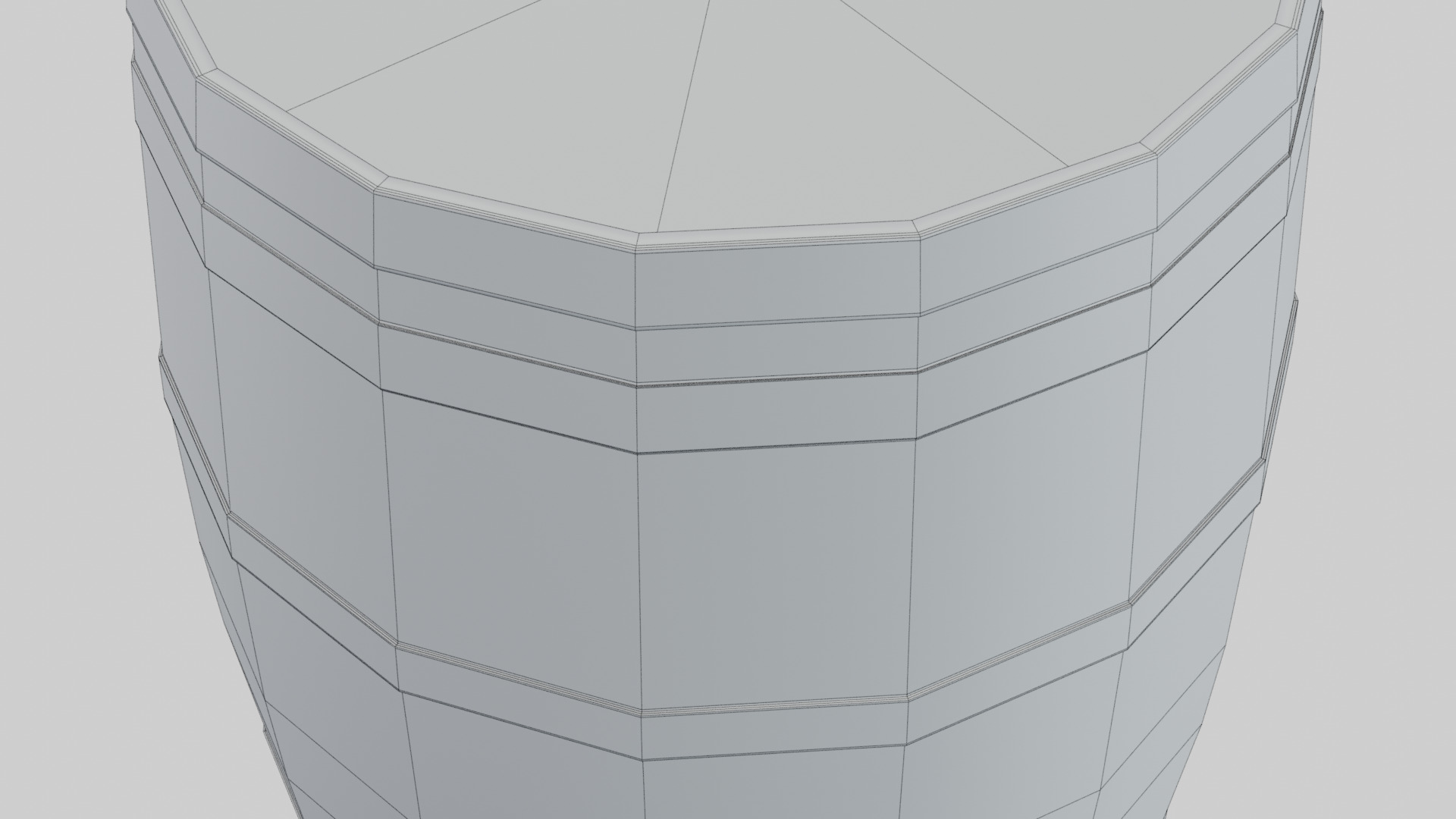 Medium Toasted Lowpoly Bourbon Barrel Low-poly 3D model_8