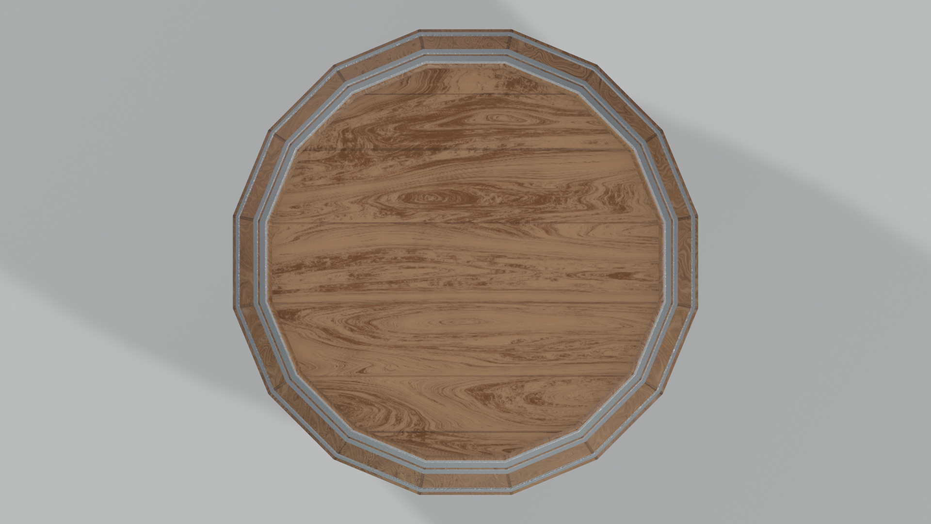 Medium Toasted Lowpoly Bourbon Barrel Low-poly 3D model_2