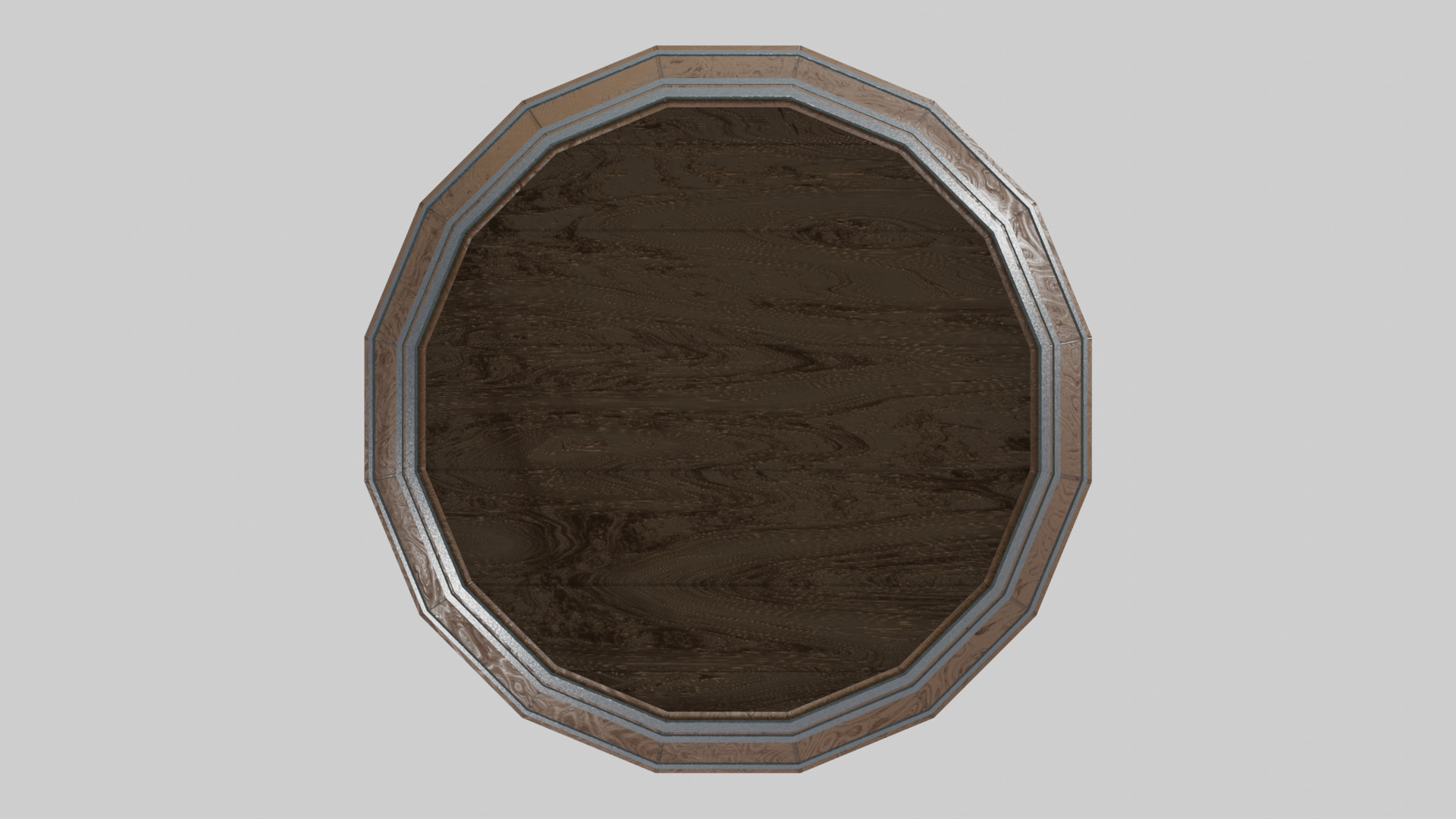 Medium Toasted Lowpoly Bourbon Barrel Low-poly 3D model_5