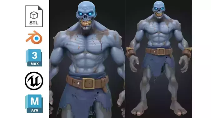 Stylized Undead Zombie Brute