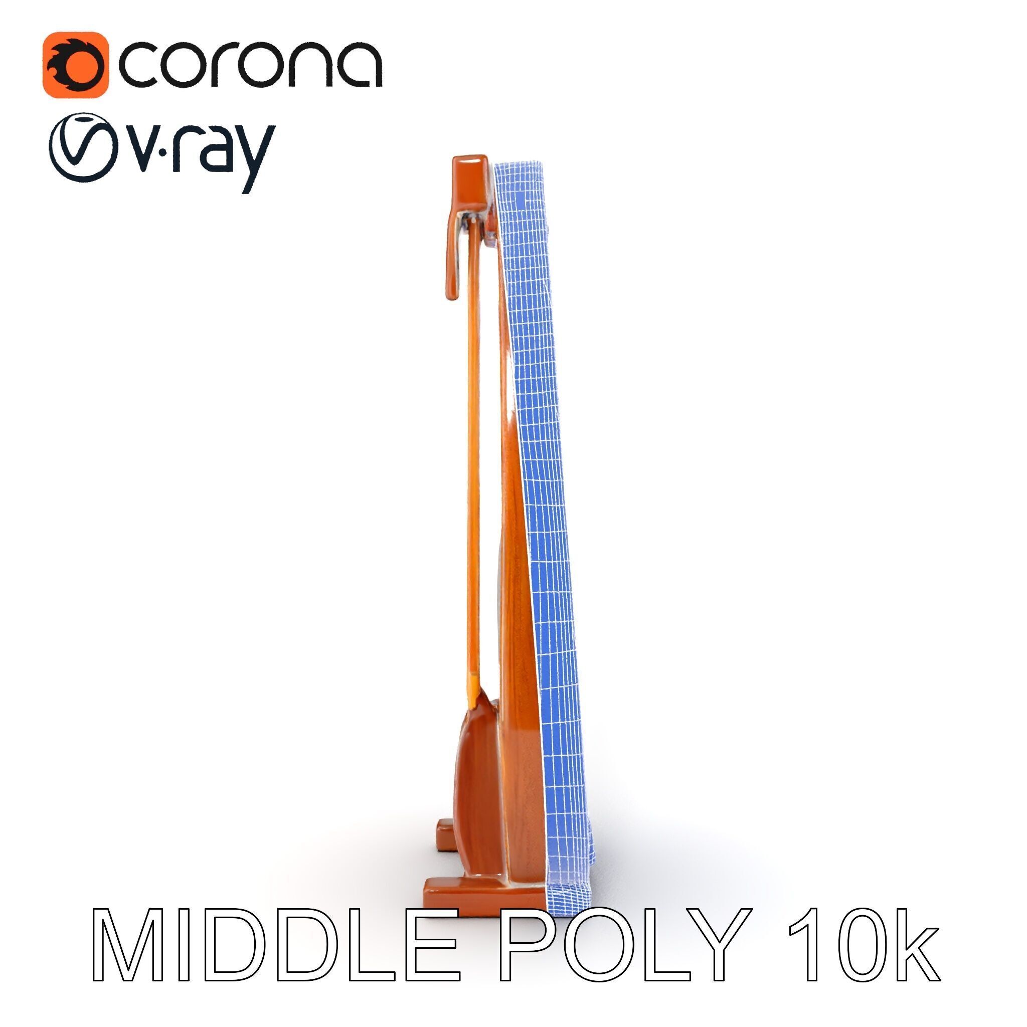 Elegant Wooden Lyre Model Pack for D Render Applications Low-poly 3D model_30