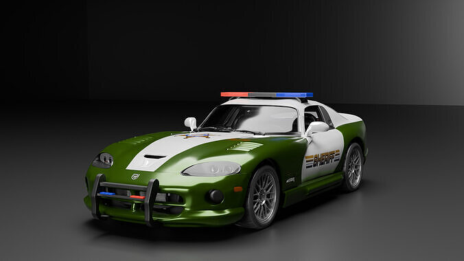 1999 Dodge Viper GTS ACR Police Car 3D model