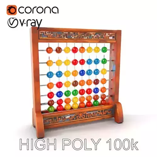 Traditional Wooden Abacus Model Pack Low-poly 3D model