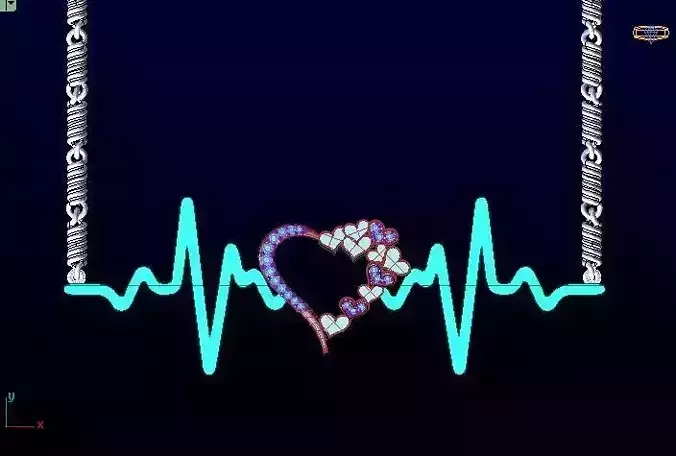 Lifeline Heart Pendant 4gm 3D print model