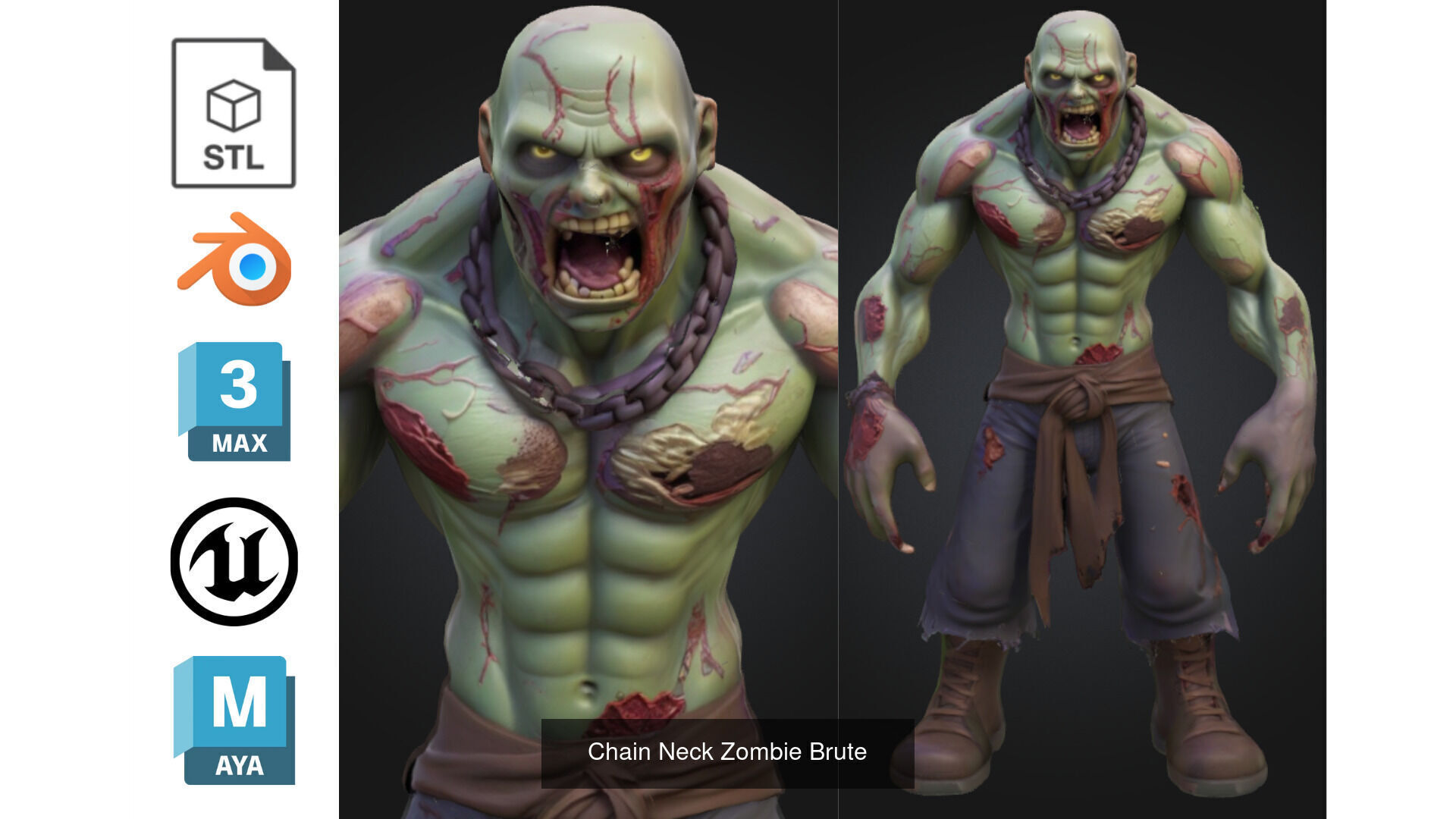 Zombie MEGA PACK 67 Stylized 3D Model Collection_46