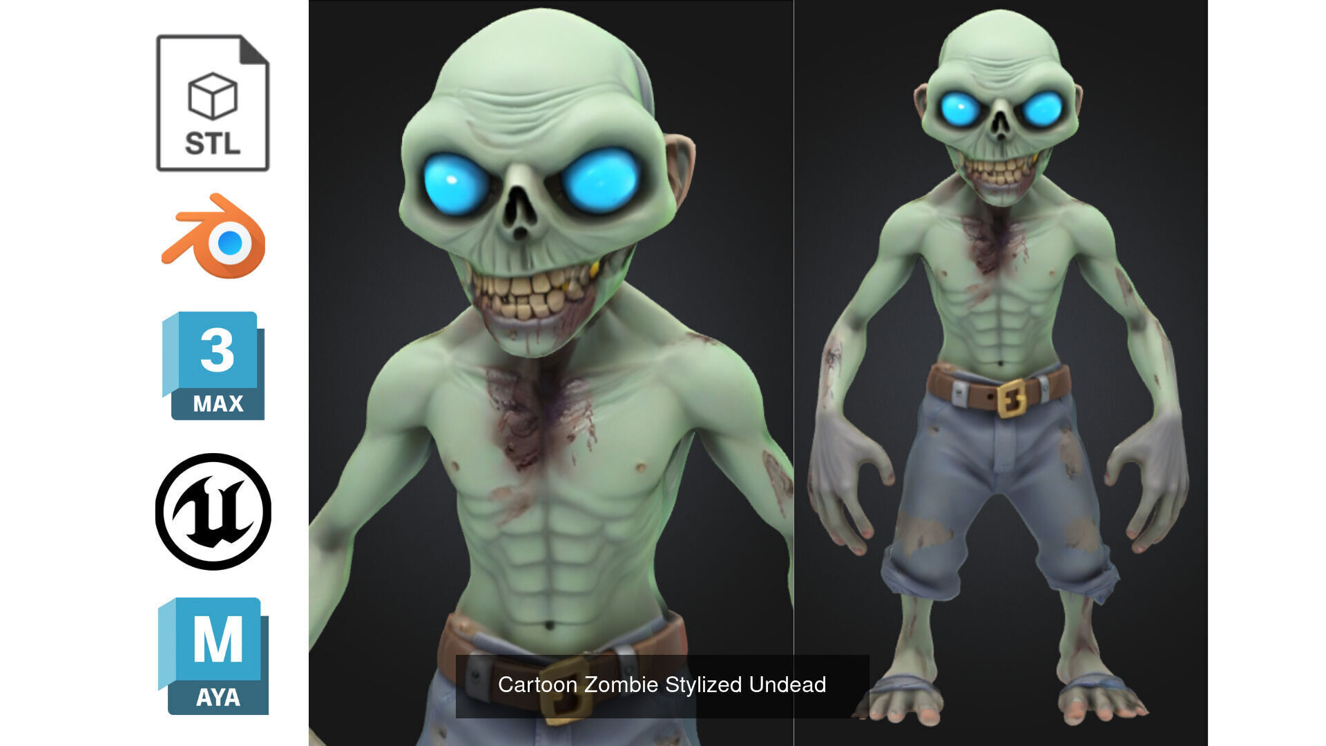 Zombie MEGA PACK 67 Stylized 3D Model Collection_62