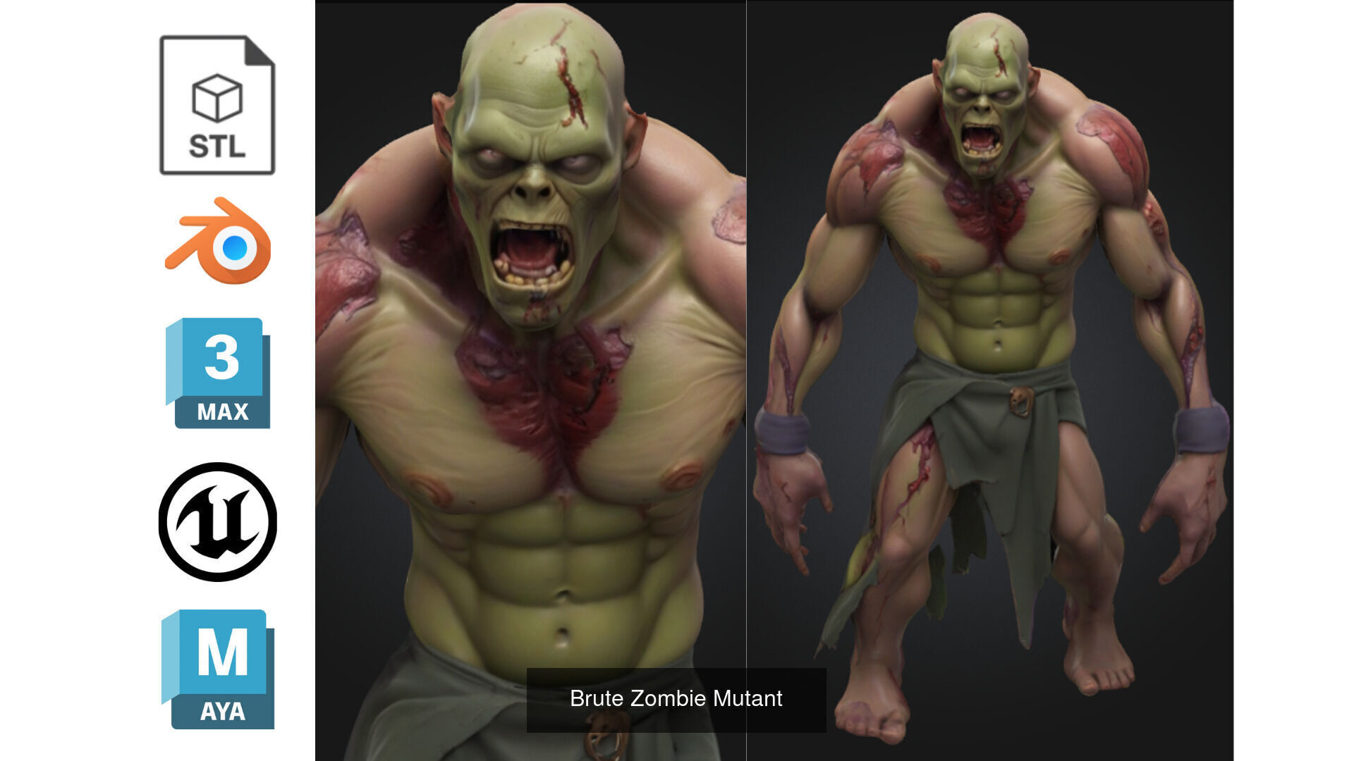 Zombie MEGA PACK 67 Stylized 3D Model Collection_45