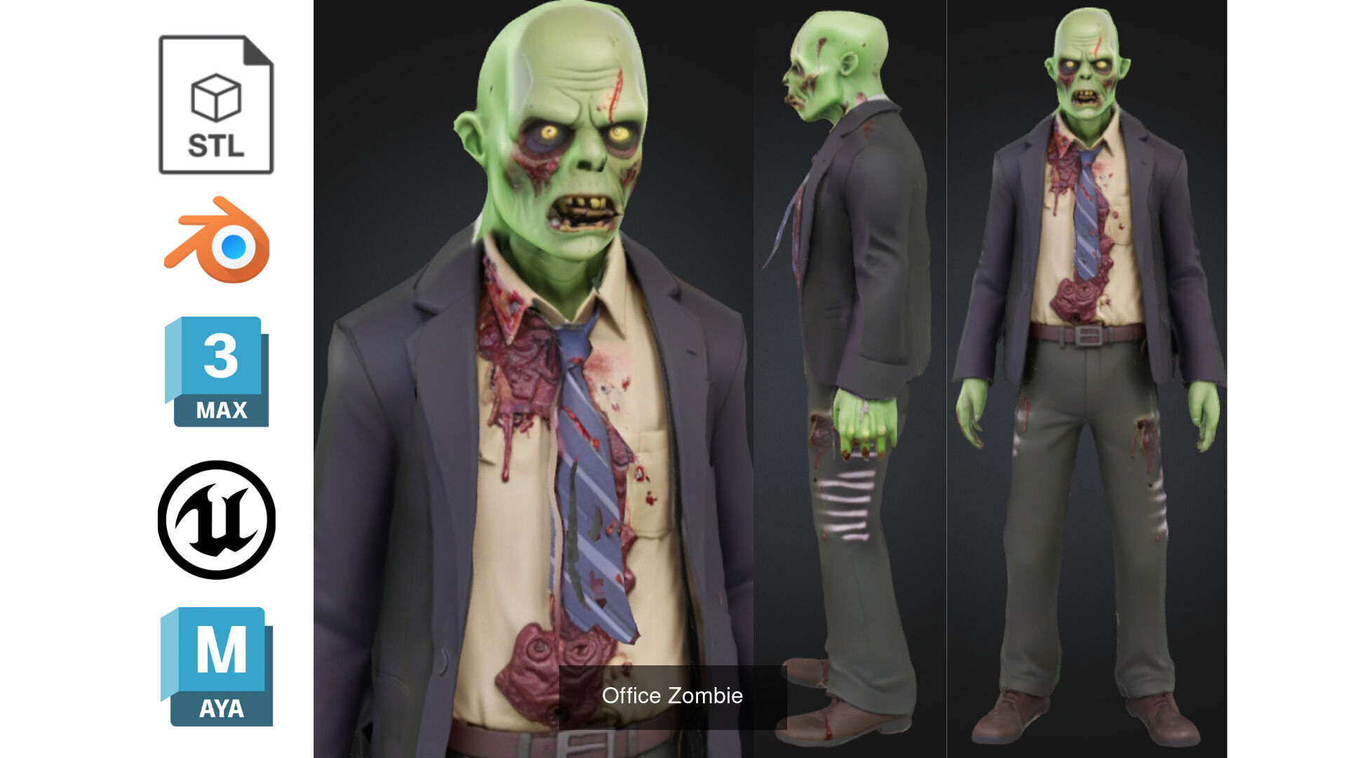 Zombie MEGA PACK 67 Stylized 3D Model Collection_40