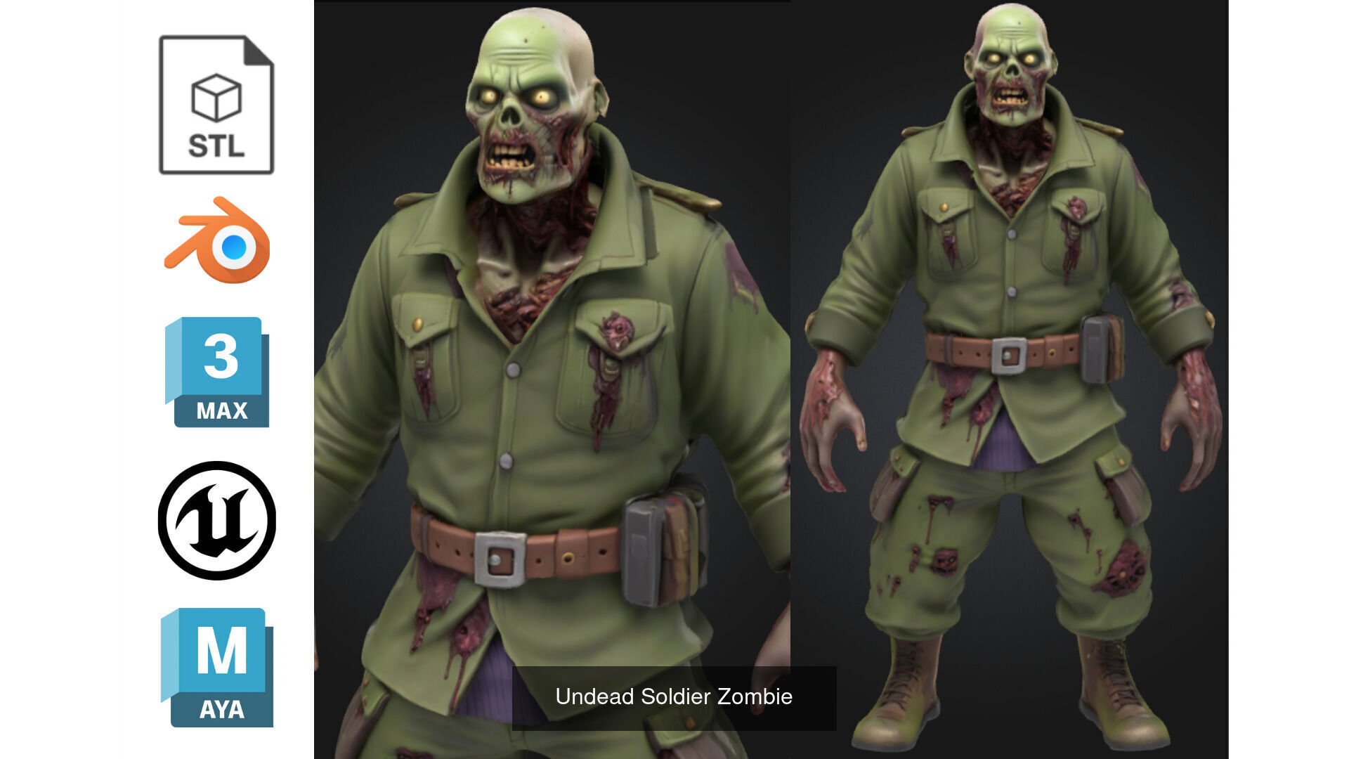 Zombie MEGA PACK 67 Stylized 3D Model Collection_29