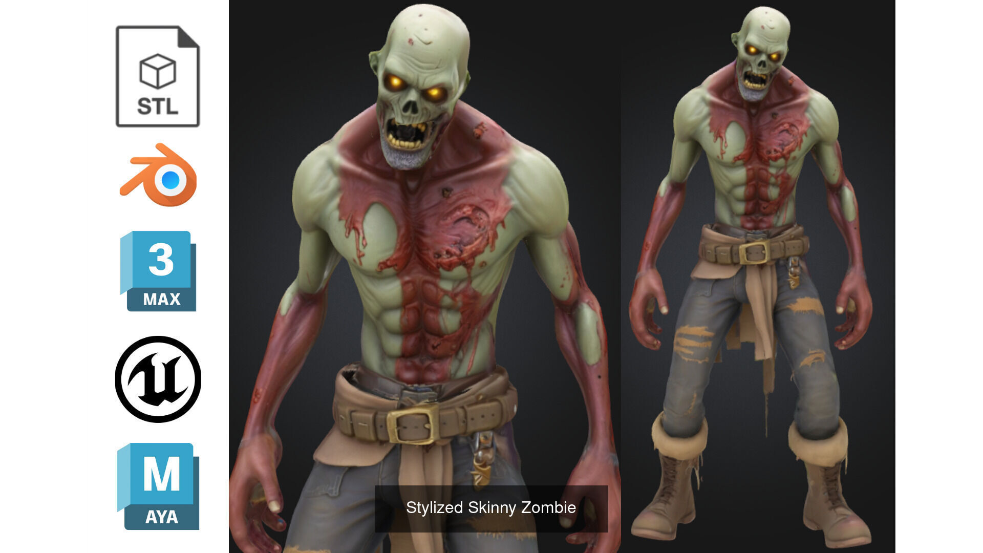 Zombie MEGA PACK 67 Stylized 3D Model Collection_22