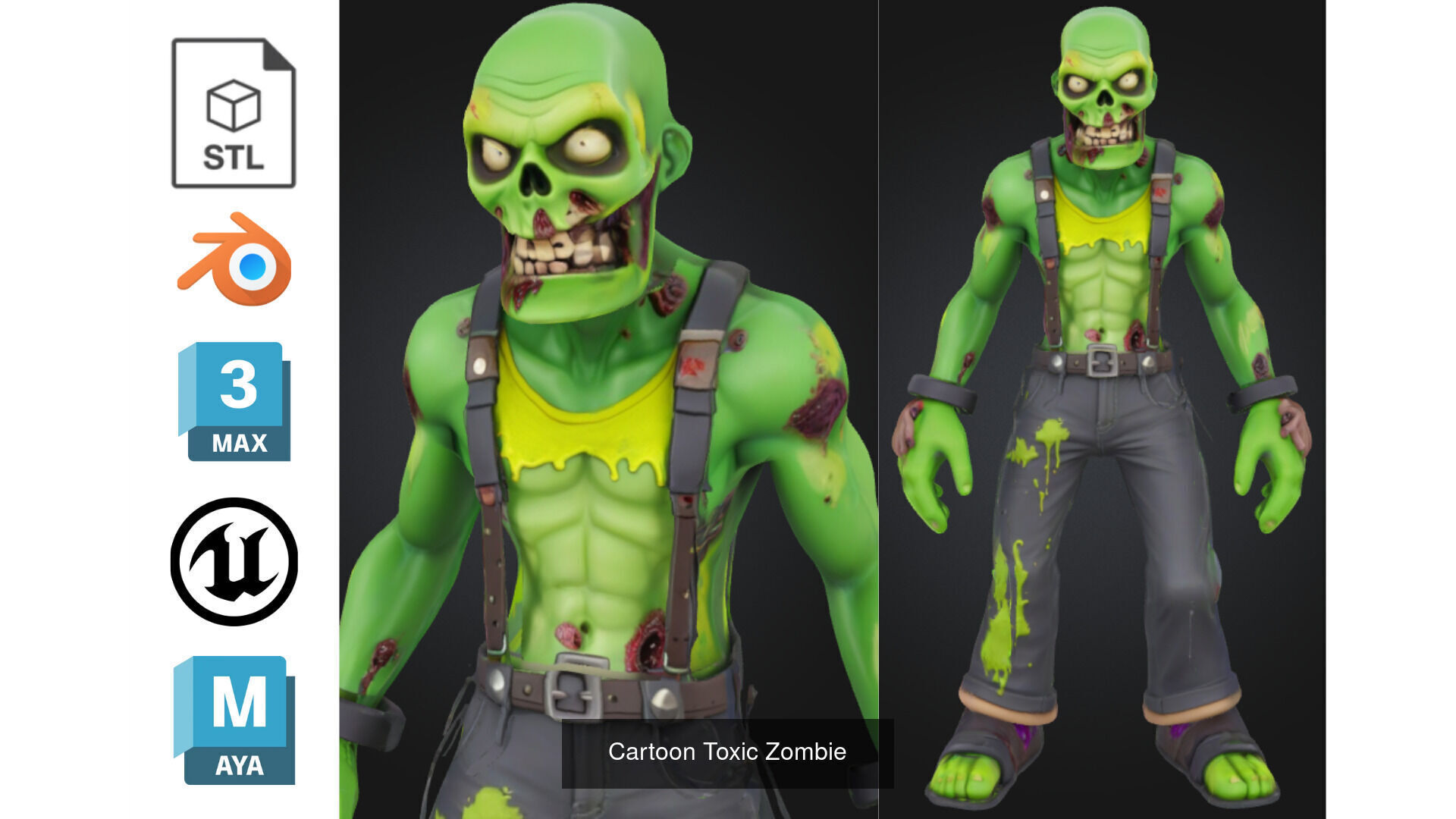 Zombie MEGA PACK 67 Stylized 3D Model Collection_41