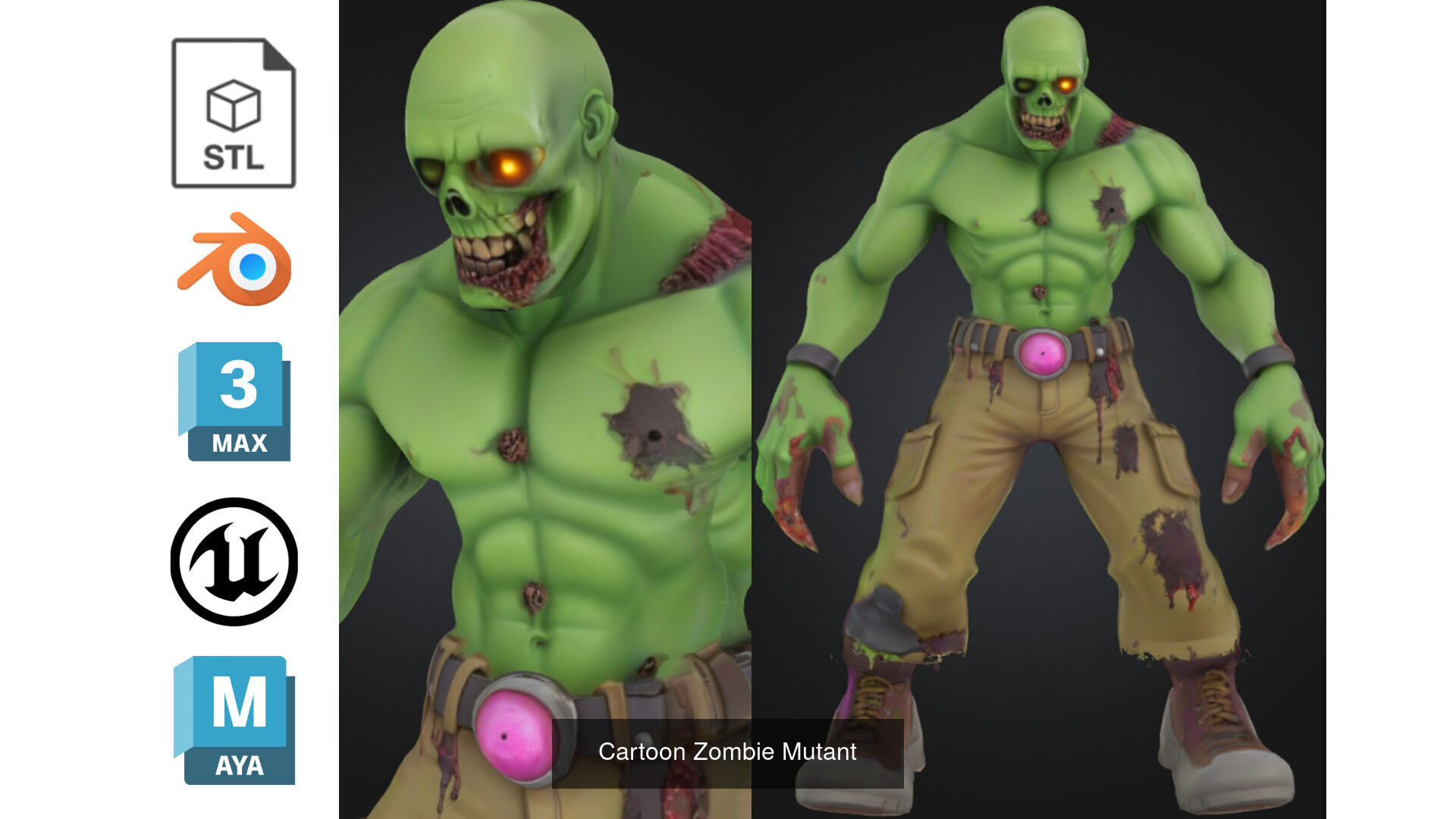 Zombie MEGA PACK 67 Stylized 3D Model Collection_39