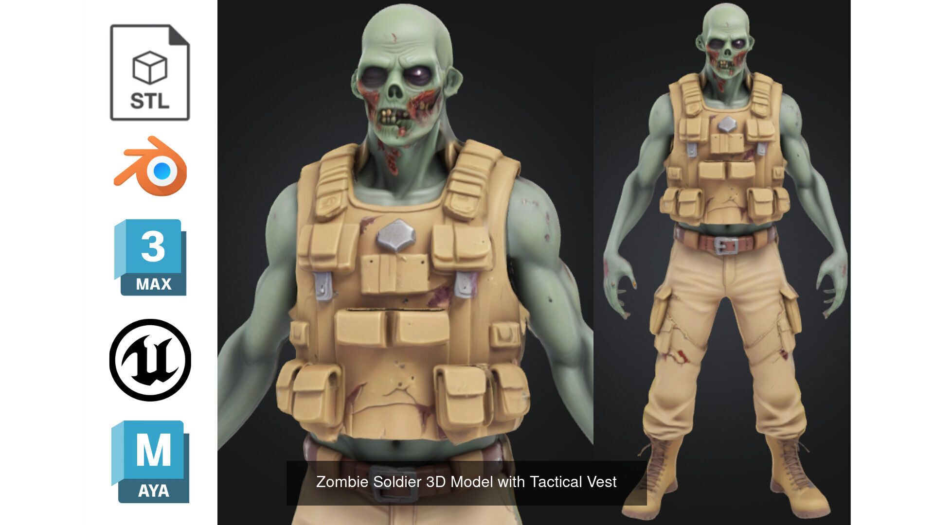 Zombie MEGA PACK 67 Stylized 3D Model Collection_30