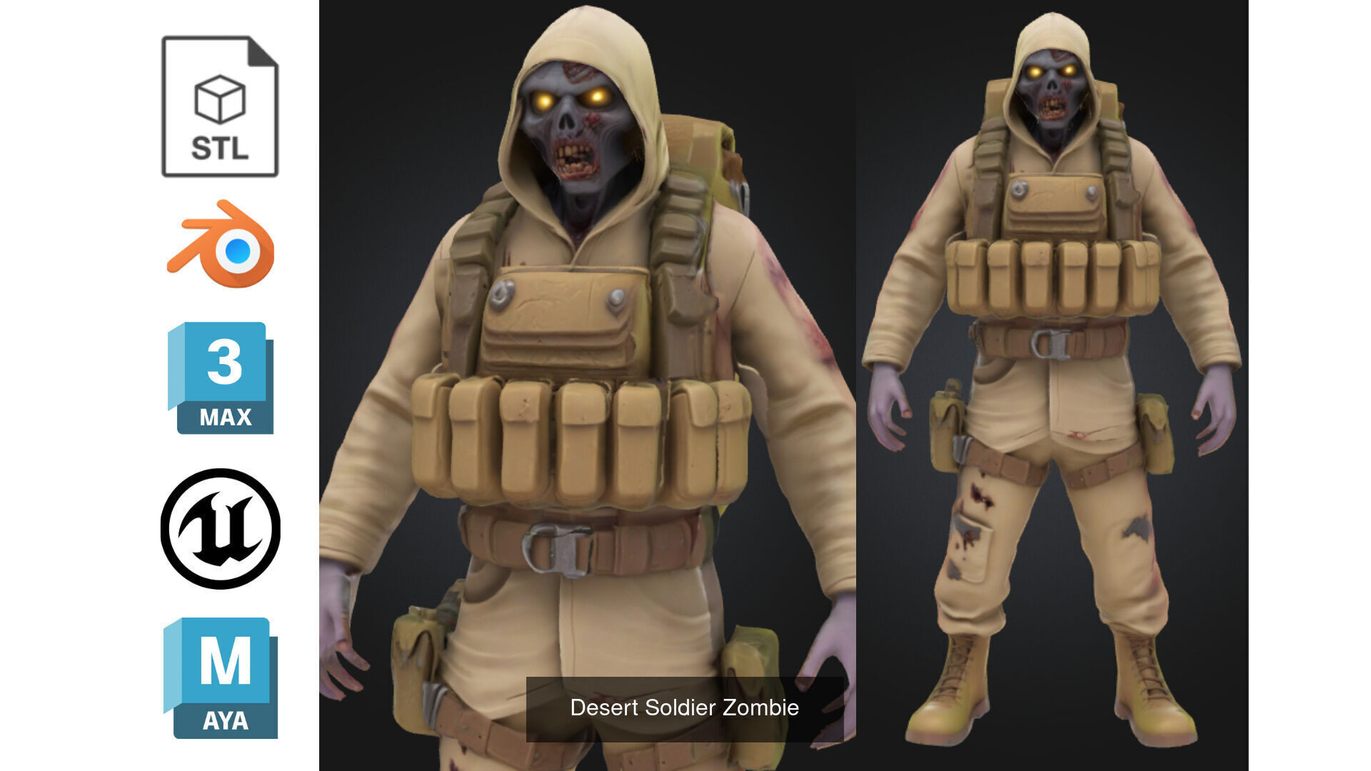 Zombie MEGA PACK 67 Stylized 3D Model Collection_28