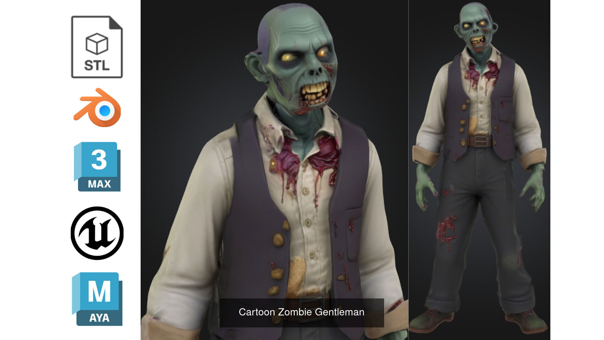 Zombie MEGA PACK 67 Stylized 3D Model Collection_35