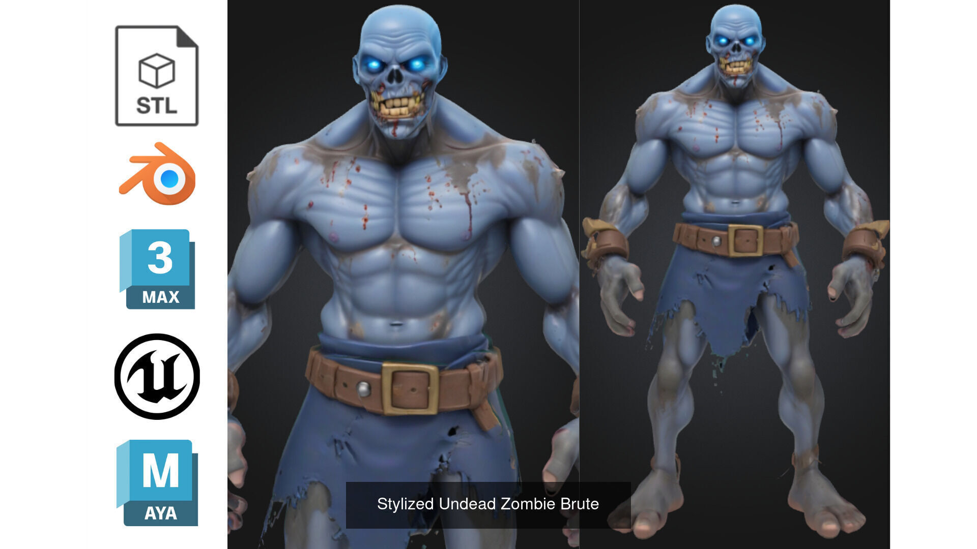 Zombie MEGA PACK 67 Stylized 3D Model Collection_64
