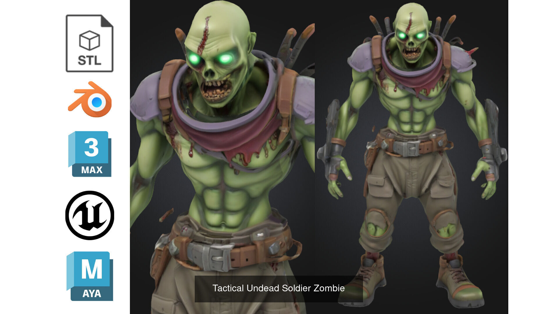 Zombie MEGA PACK 67 Stylized 3D Model Collection_19
