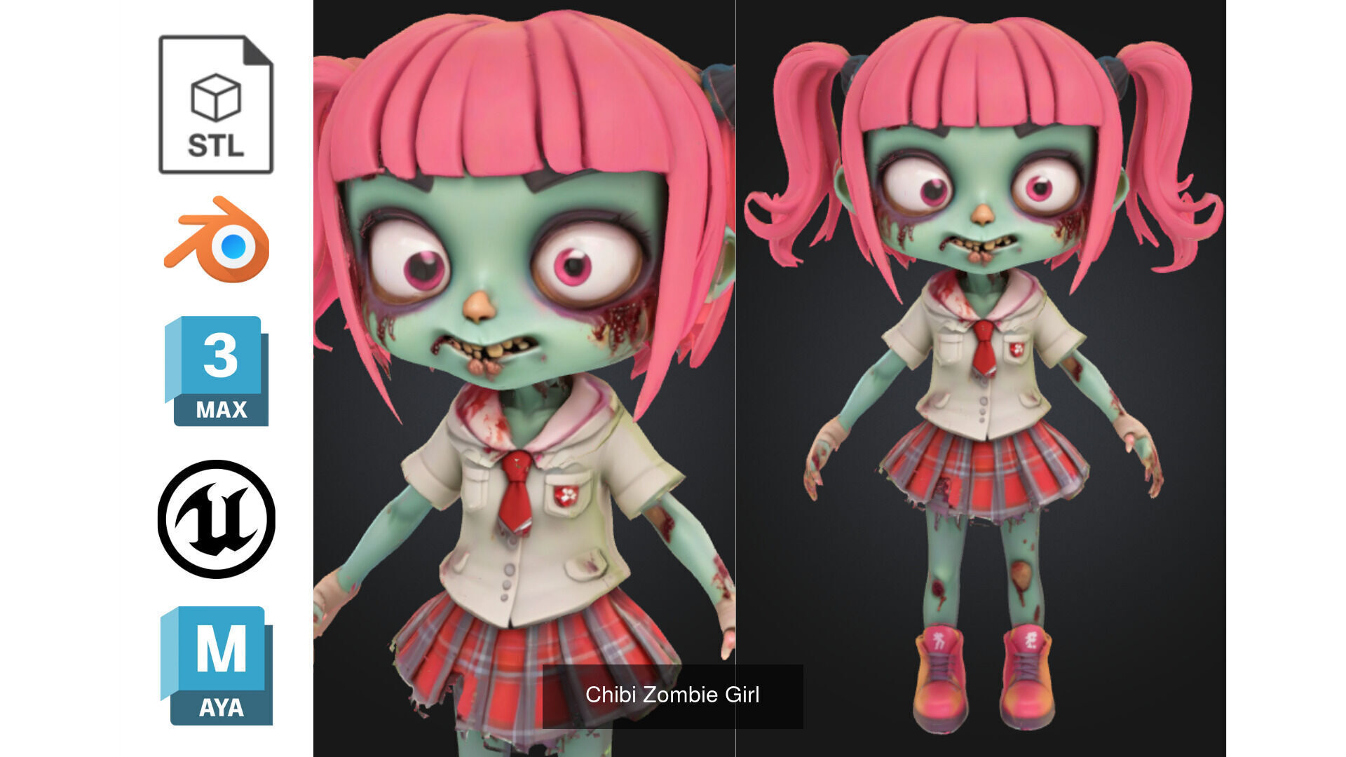 Zombie MEGA PACK 67 Stylized 3D Model Collection_31