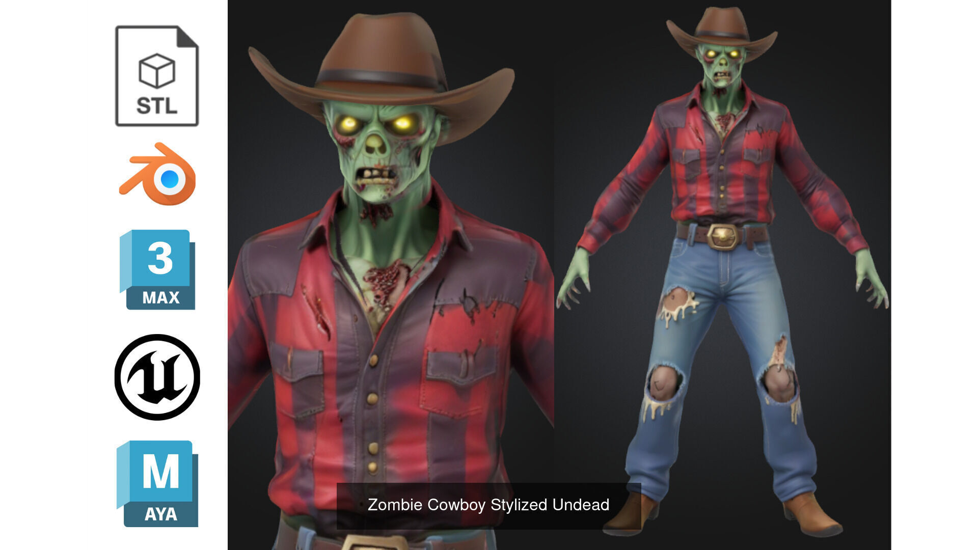 Zombie MEGA PACK 67 Stylized 3D Model Collection_36