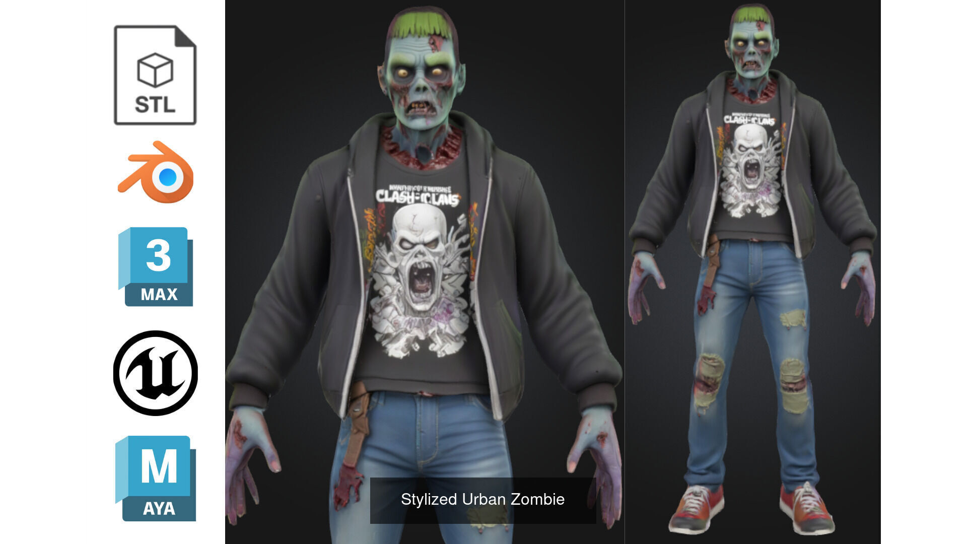Zombie MEGA PACK 67 Stylized 3D Model Collection_47
